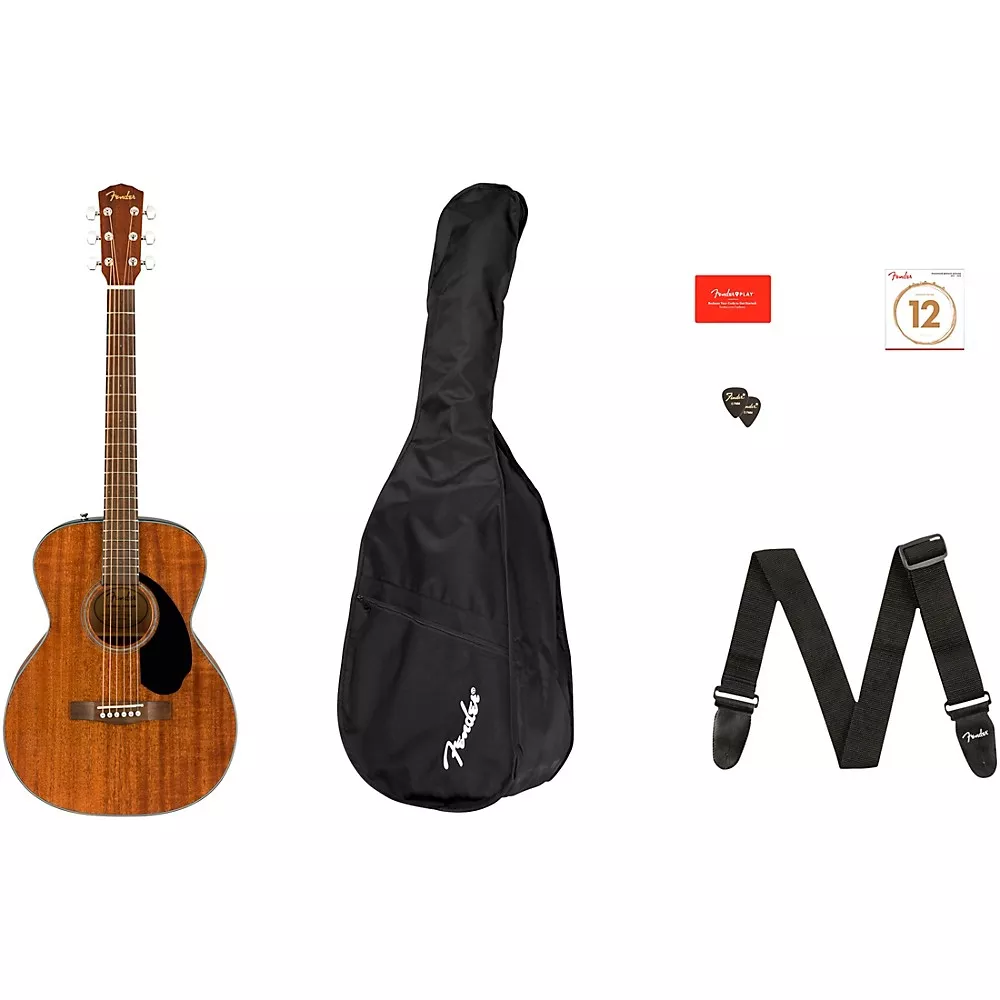Fender CC-60S Concert All-Mahogany Acoustic Guitar Pack V2 Natural