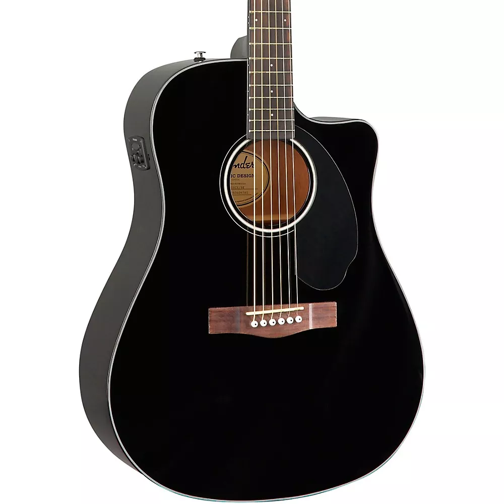 Fender CD-60SCE Dreadnought Acoustic-Electric Guitar - Black