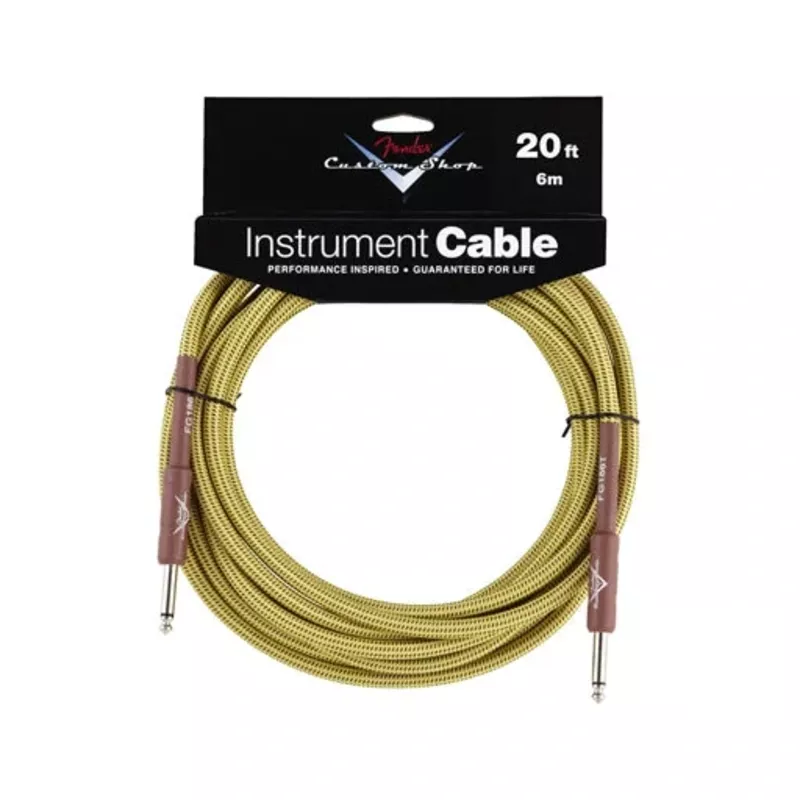 Fender Custom Shop Performance Series 20ft Instrument Cable, Tweed