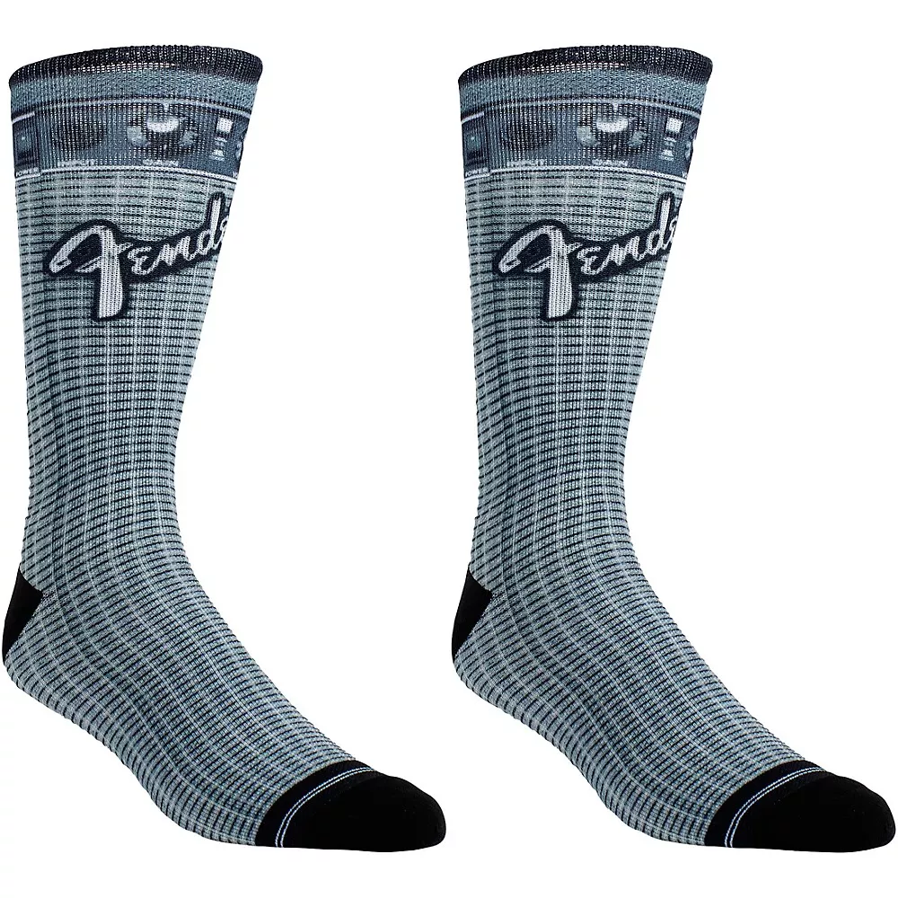 Fender Dye Sublimation Crew Socks Black