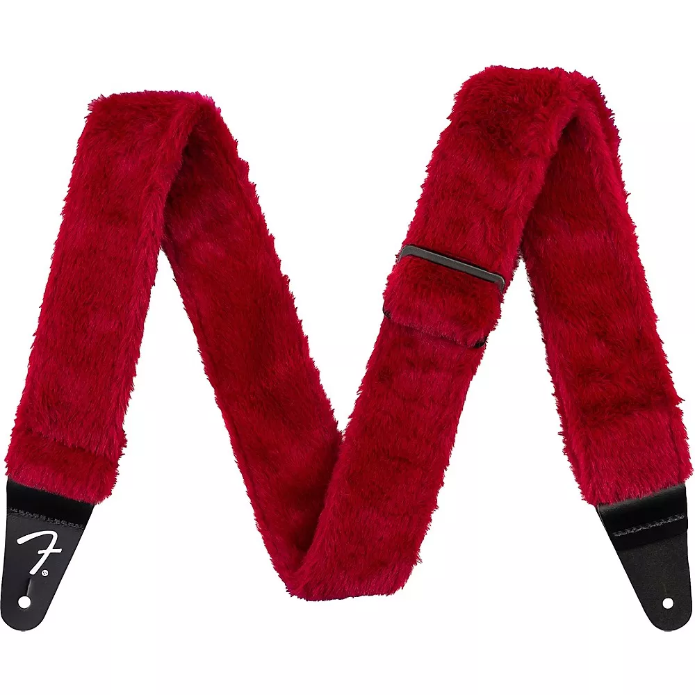 Fender Poodle Plush Guitar Strap - Red