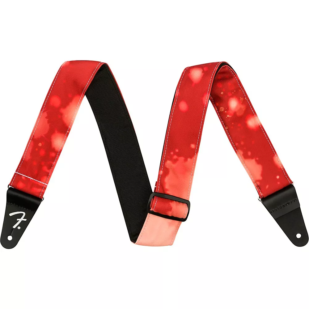Fender Tie Dye Acid Wash Strap Red 2 in.