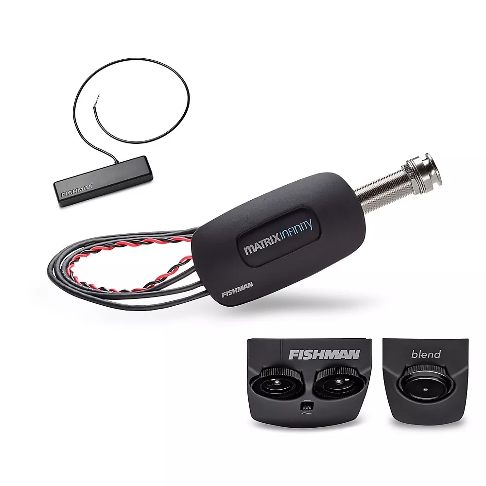 Fishman PowerTap Infinity - Body Sensor with Undersaddle Pickup Narrow Format Black Wide