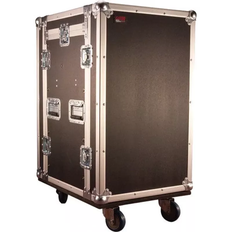 Gator G-TOUR 10X14 PU Pop-Up Console Rack Case – 10 Space Top & 14 Space Front & Rear Rackable Audio Equipment