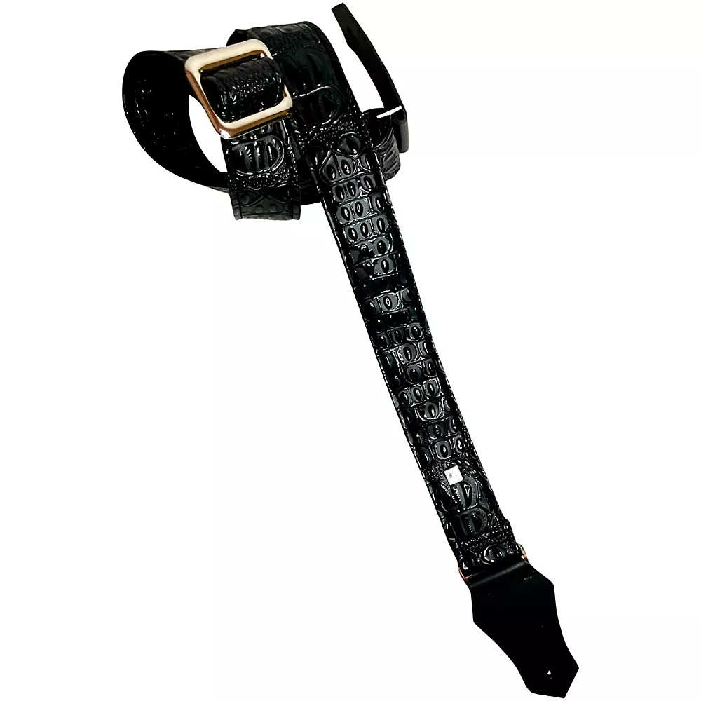 Get’m Get’m Aussie Gator Guitar Strap Black 2 in.