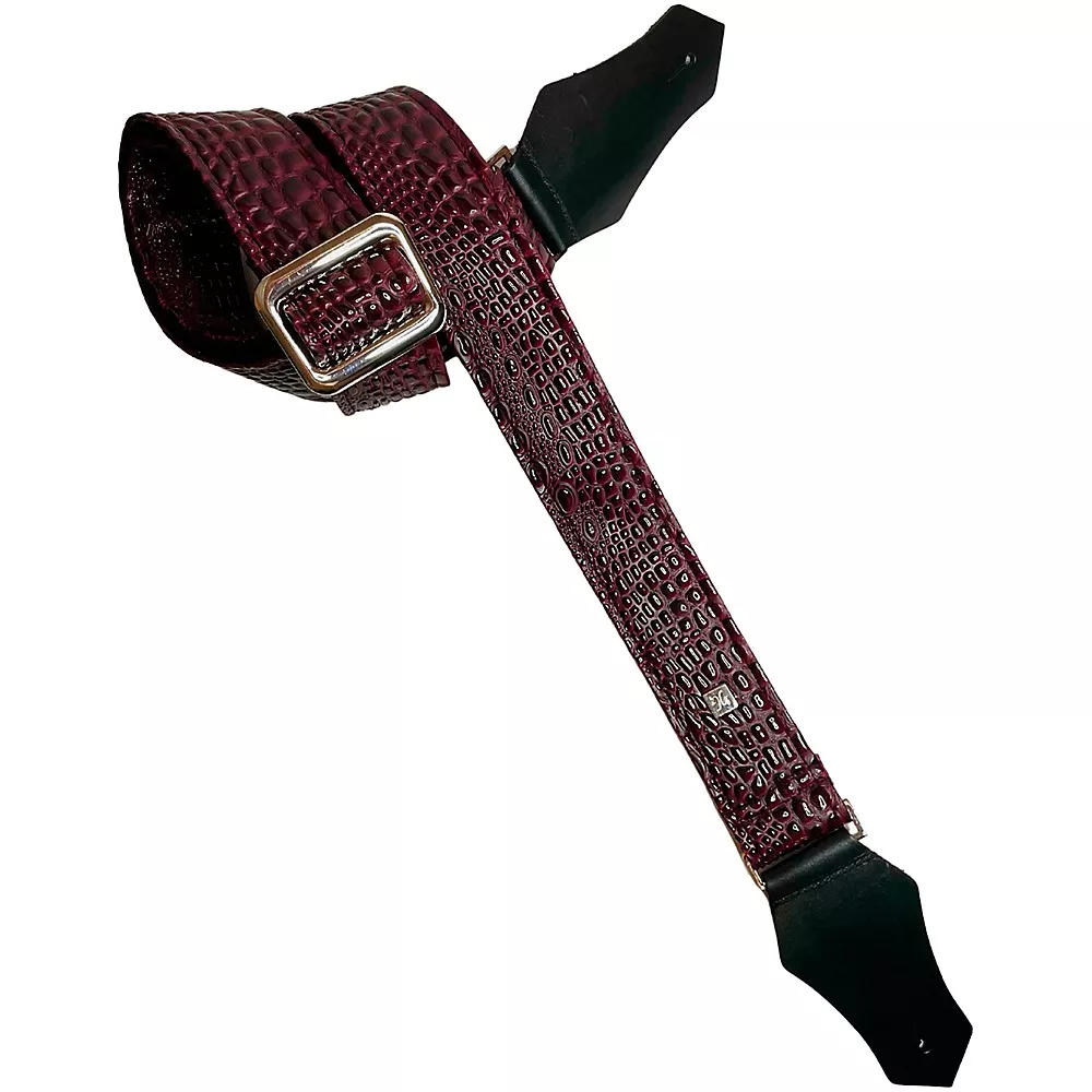 Get’m Get’m Aussie Gator Guitar Strap Burgundy 2 in.