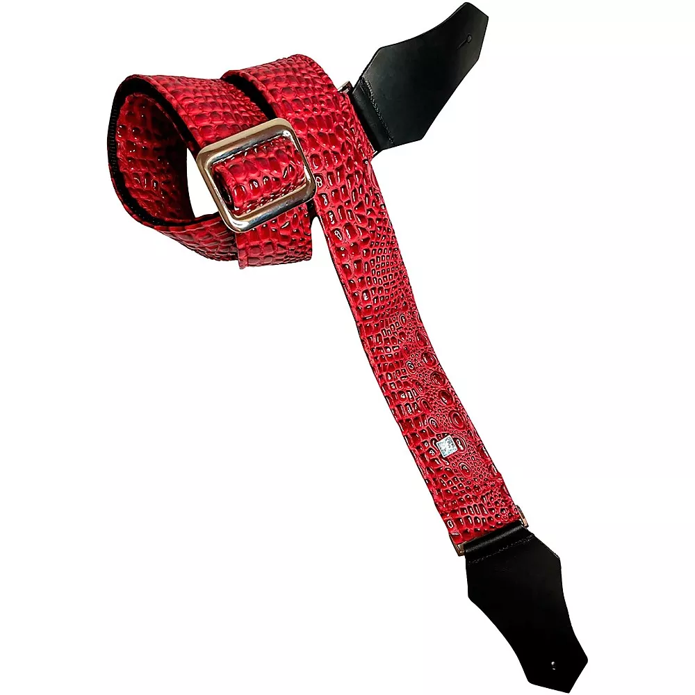 Get’m Get’m Aussie Gator Guitar Strap Dragon Red 2 in.