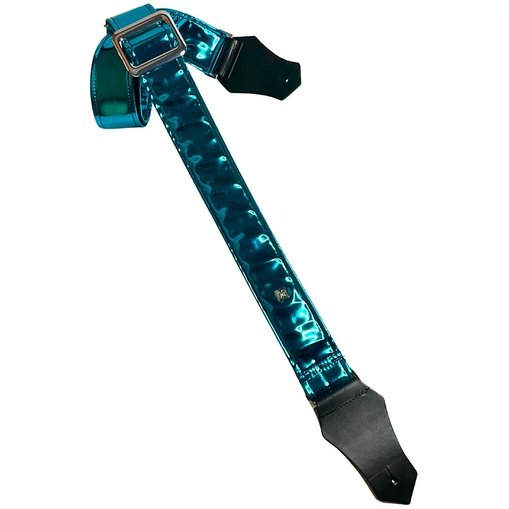 Get’m Get’m Badass Mirrored Guitar Strap Blue 2 in.