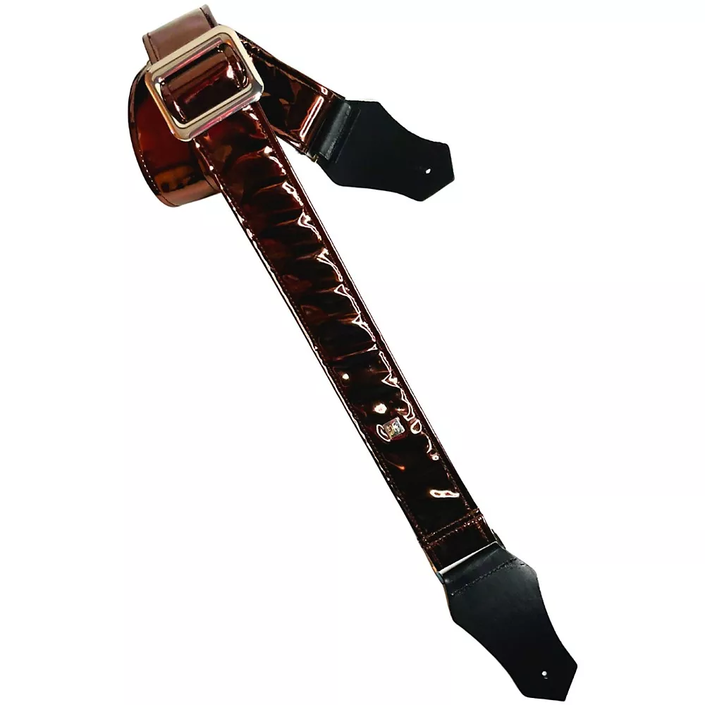 Get’m Get’m Badass Mirrored Guitar Strap Chocolate 2 in.