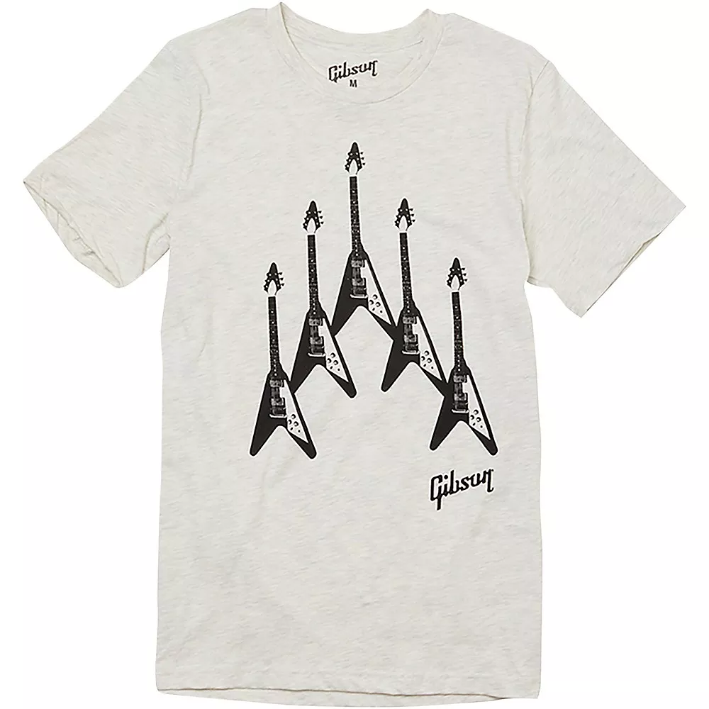 Gibson Flying V 'Formation' Tee Medium Gray