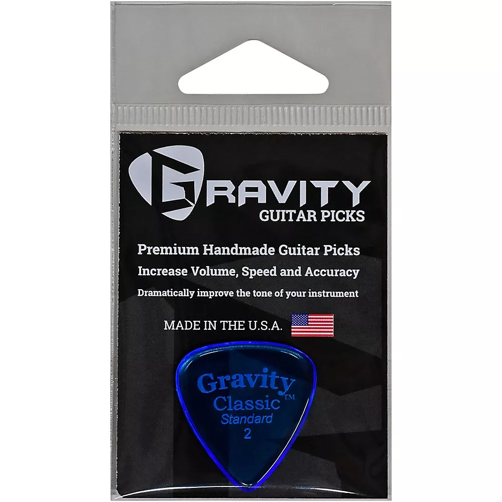 GRAVITY PICKS Classic Standard Polished Blue 2.0 mm