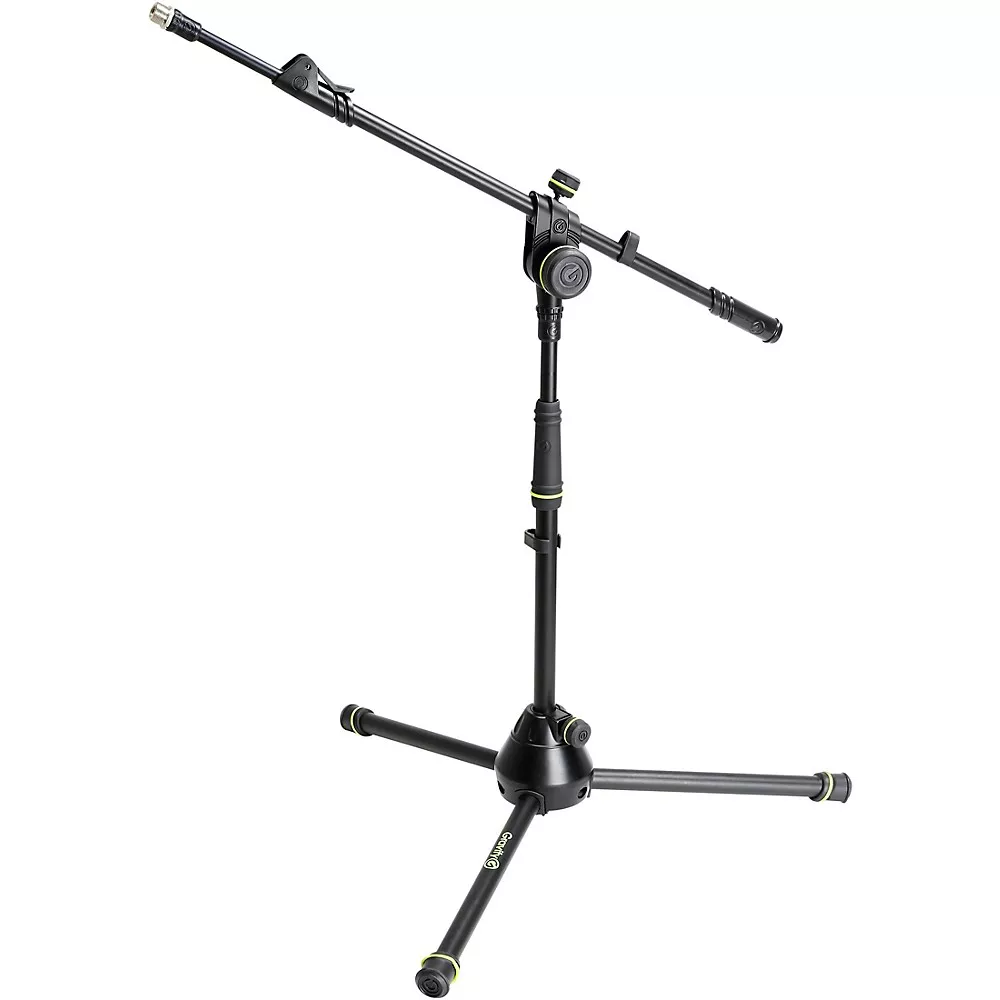 Gravity Stands Microphone Stand With Folding Tripod Base And 2-Point Adjustment Telescoping Boom