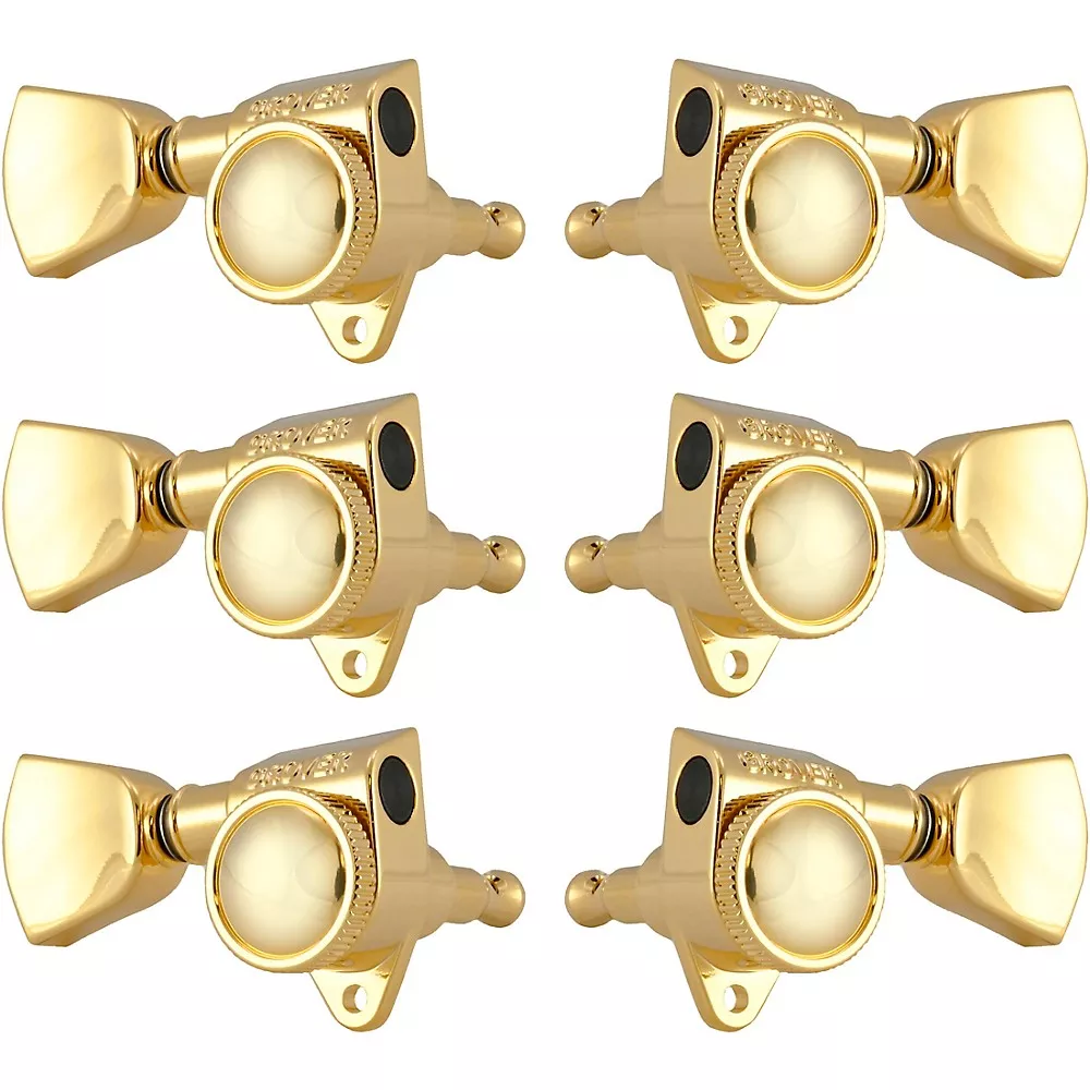 Grover Roto-Grip Locking Rotomatics 502 Series Keystone Button Tuning Machines Gold