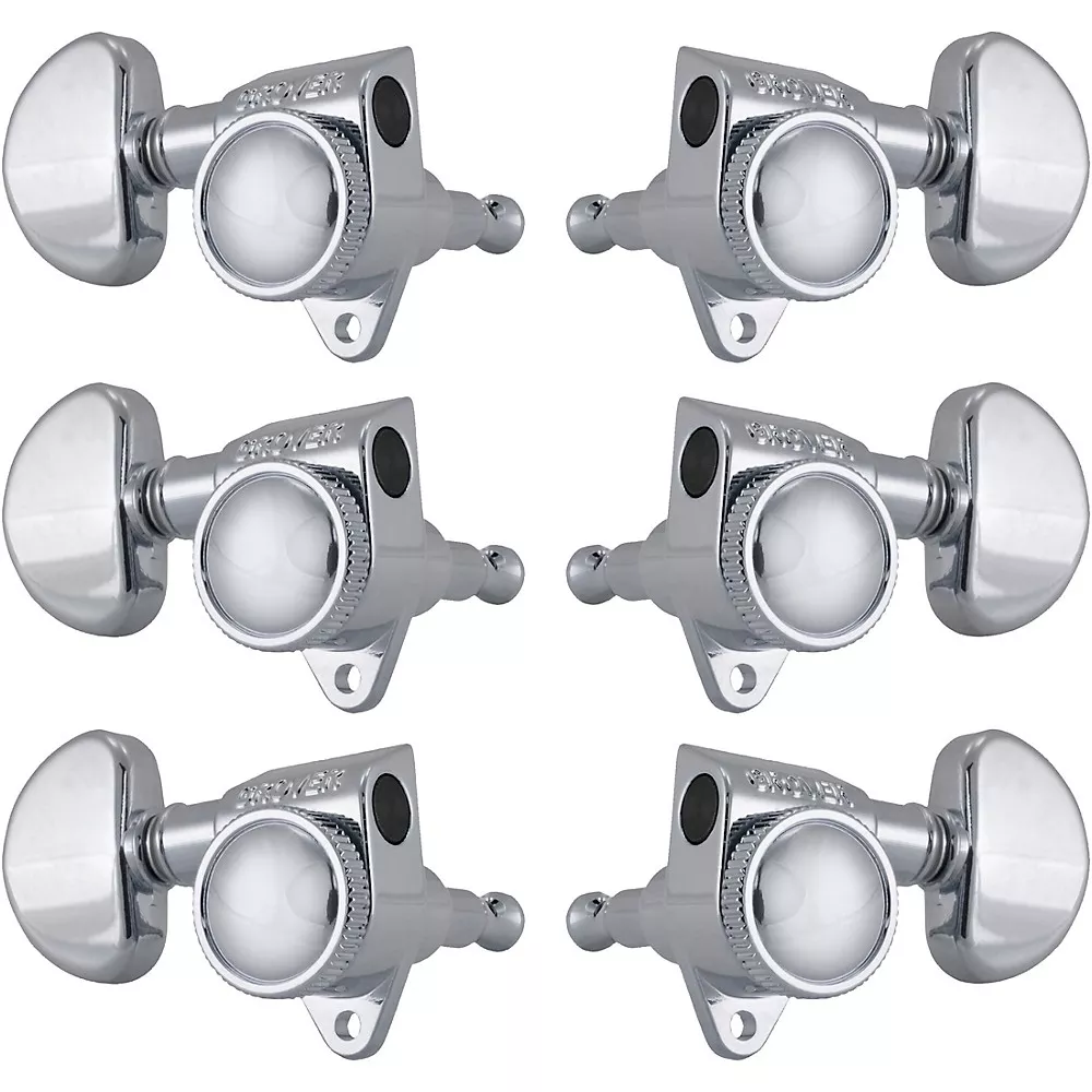 Grover Roto-Grip Locking Rotomatics 502 Series Standard Button Tuning Machines - Chrome