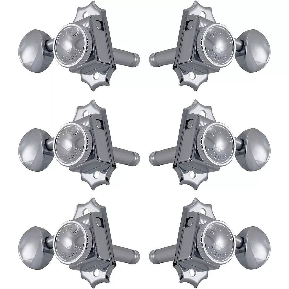Grover Roto-Grip Locking Vintage 533 Series Tuning Machines Chrome 3+3