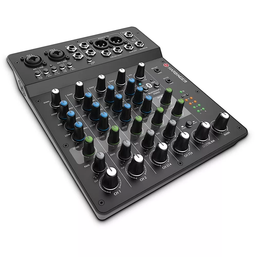 Harbinger LV8 8-Channel Analog Mixer With Bluetooth
