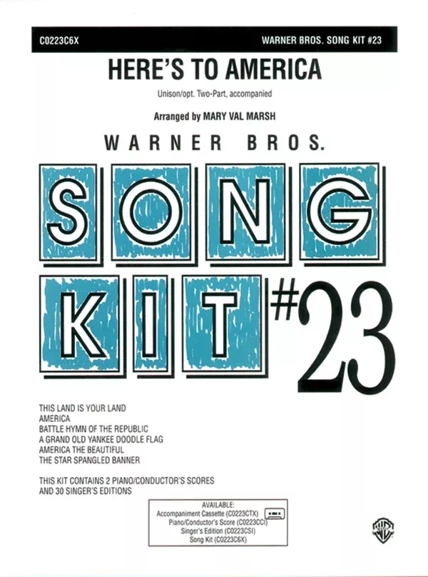 Here's to America: Song Kit #23: Unison / Opt. 2-Part Choral Octavo