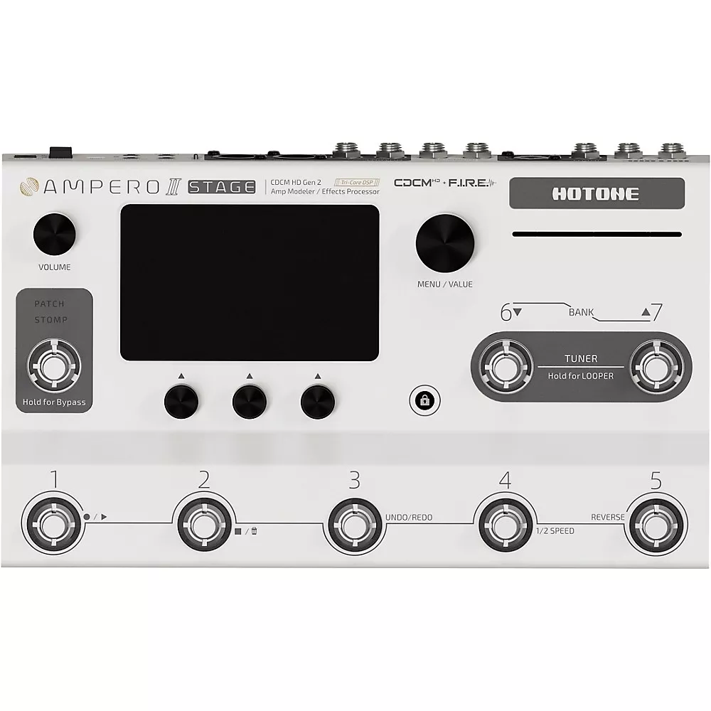 Hotone Effects Ampero II Stage Amp Modeler & Effects Processor - White