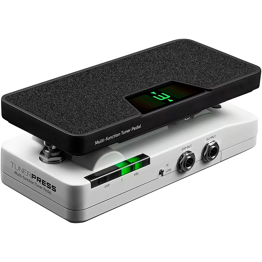 Hotone Effects Tuner Press Tuner/Volume/Expression Pedal - White & Black