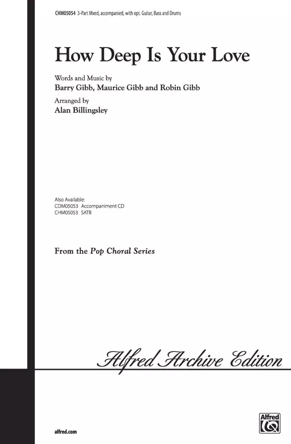 How Deep Is Your Love: 3-Part Mixed Choral Octavo
