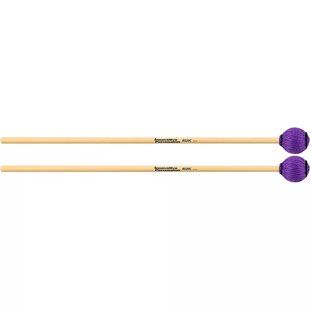 Innovative Percussion Rattan Marimba/Vibraphone Mallets Medium Purple Cord