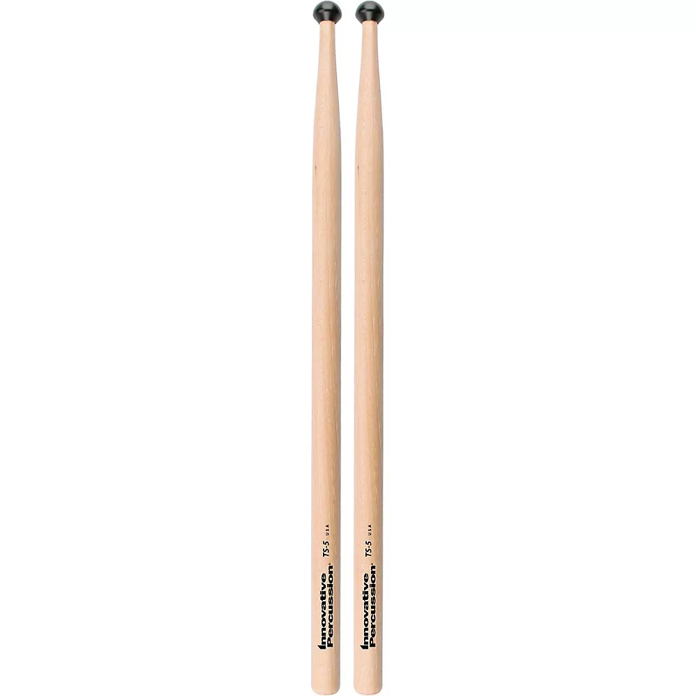 Innovative Percussion TS-5 Multi-tom Drum Stick - Mushroom-Shaped Nylon Tip Nylon