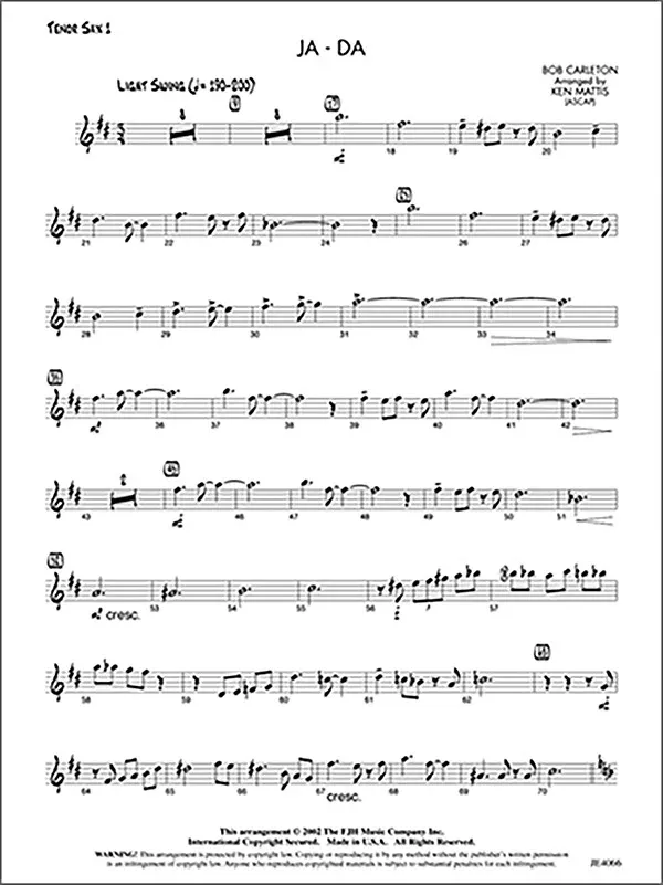 Ja-Da: Tenor Sax 1