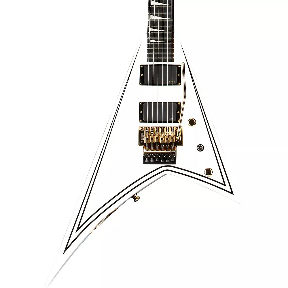 Jackson MJ Series Rhoads RR24-MG Electric Guitar White with Black Pinstripes