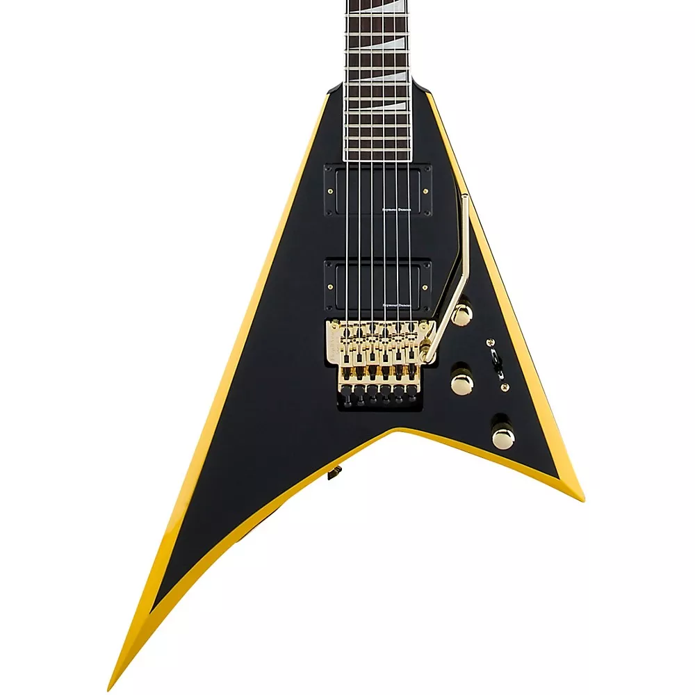 Jackson X Series Rhoads RRX24 Electric Guitar, Black with Yellow Bevels