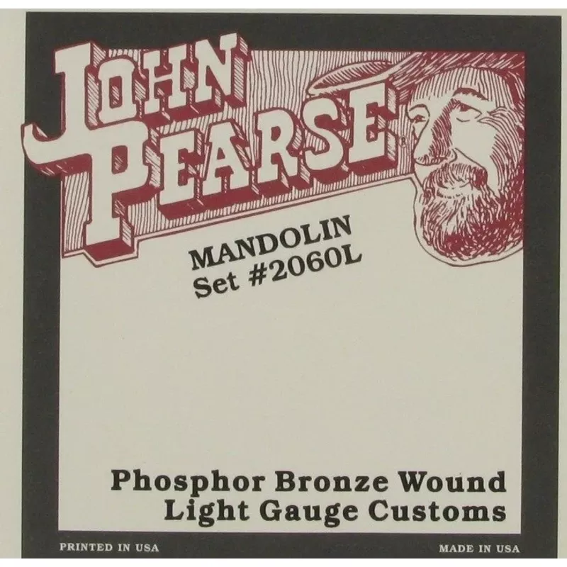 John Pearse JP2060 Phosphor Bronze Wound Mandolin Strings – Heavy Gauge