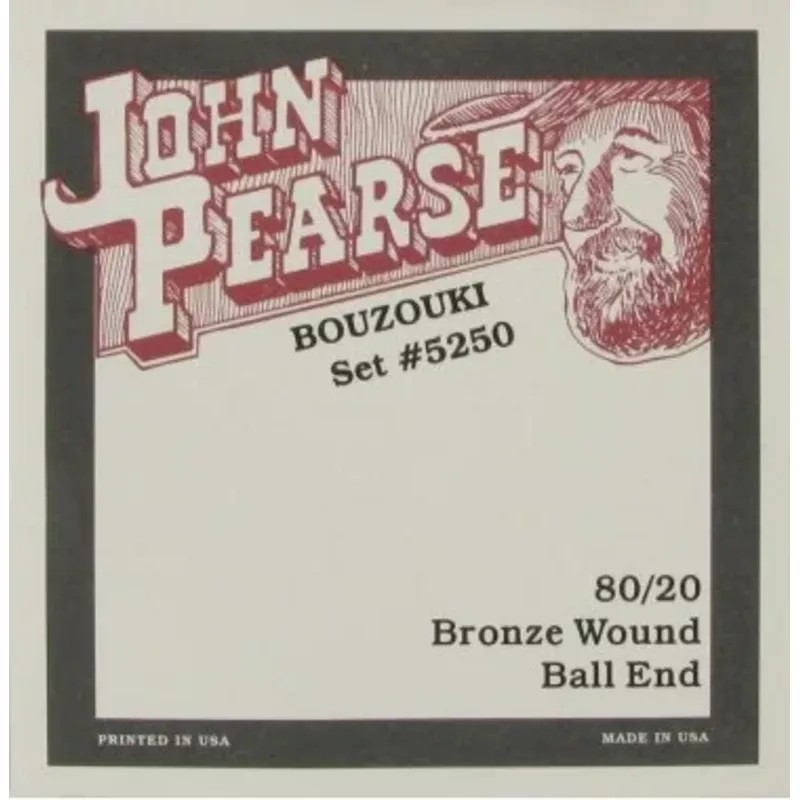 John Pearse JP5250 80/20 Bronze Wound Bouzouki Strings – Ball End