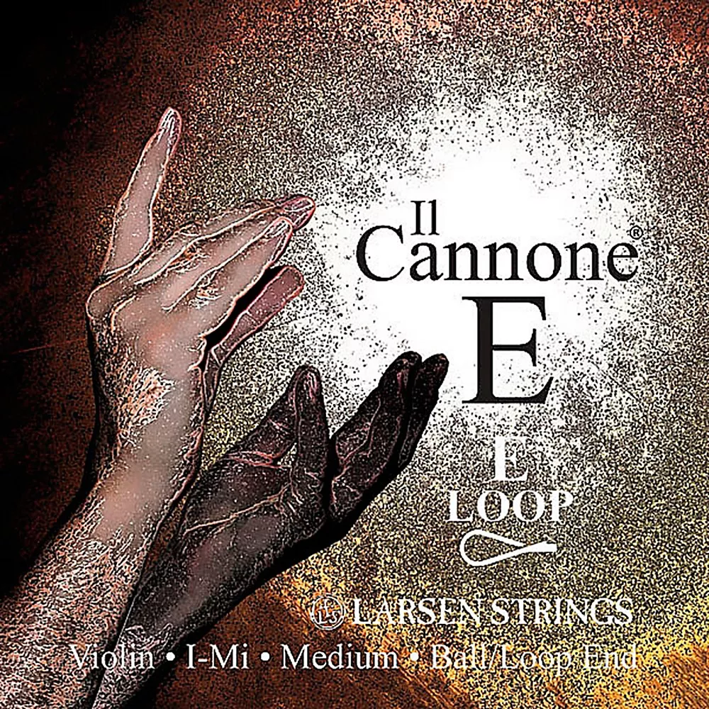 Larsen Strings Il Cannone Violin E String 4/4 Size Carbon Steel, Medium Gauge, Loop End