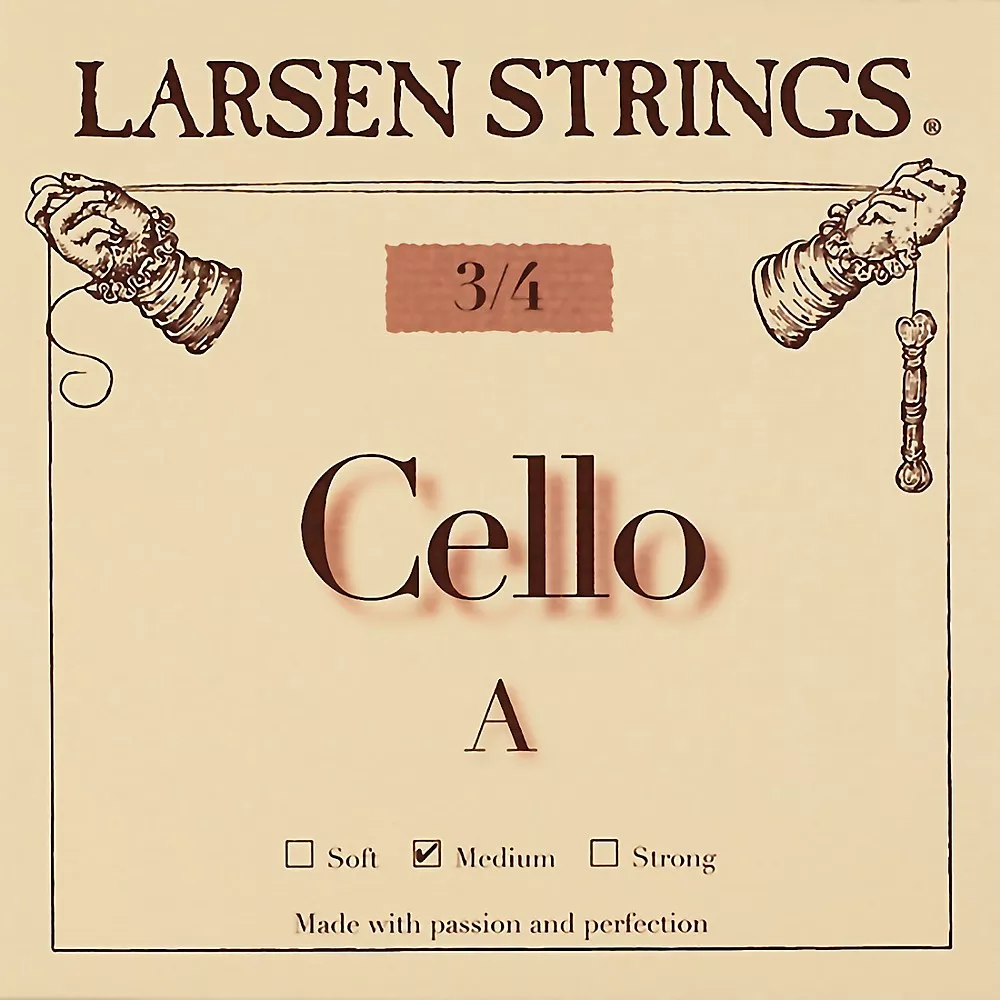 Larsen Strings Original Cello A String 3/4 Size, Medium Steel, Ball End