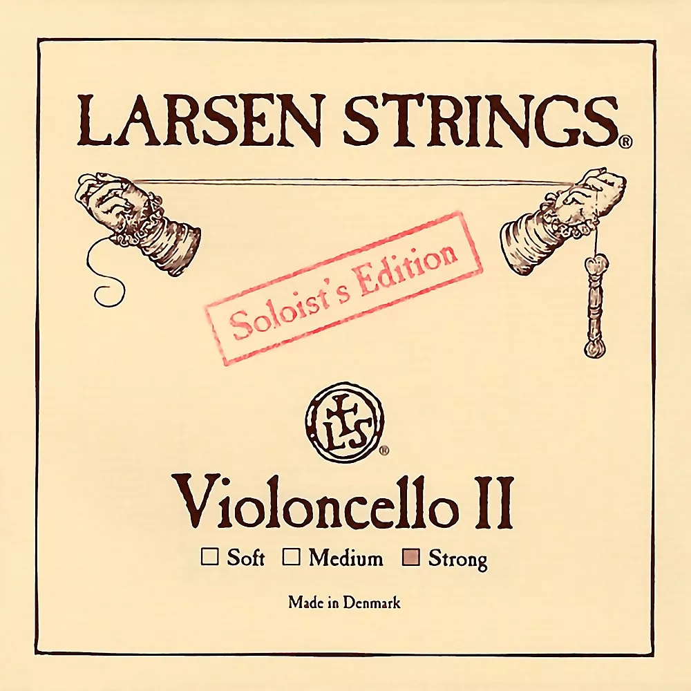 Larsen Strings Soloist Edition Cello D String 4/4 Size, Heavy Steel, Ball End