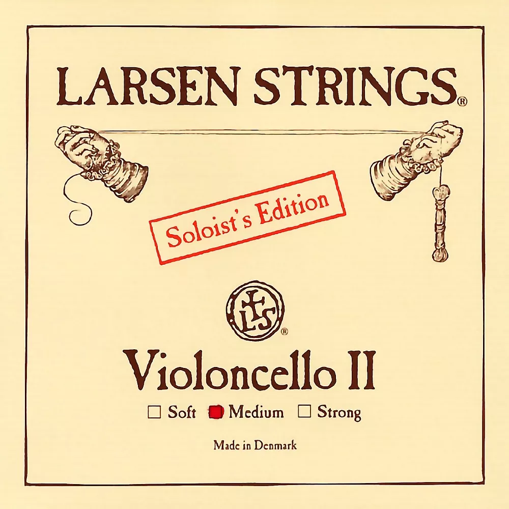 Larsen Strings Soloist Edition Cello D String 4/4 Size, Medium Steel, Ball End