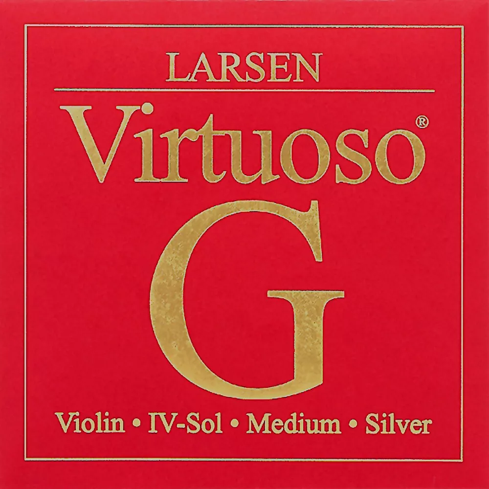 Larsen Strings Virtuoso Violin G String 4/4 Size Silver Wound, Medium Gauge, Ball End