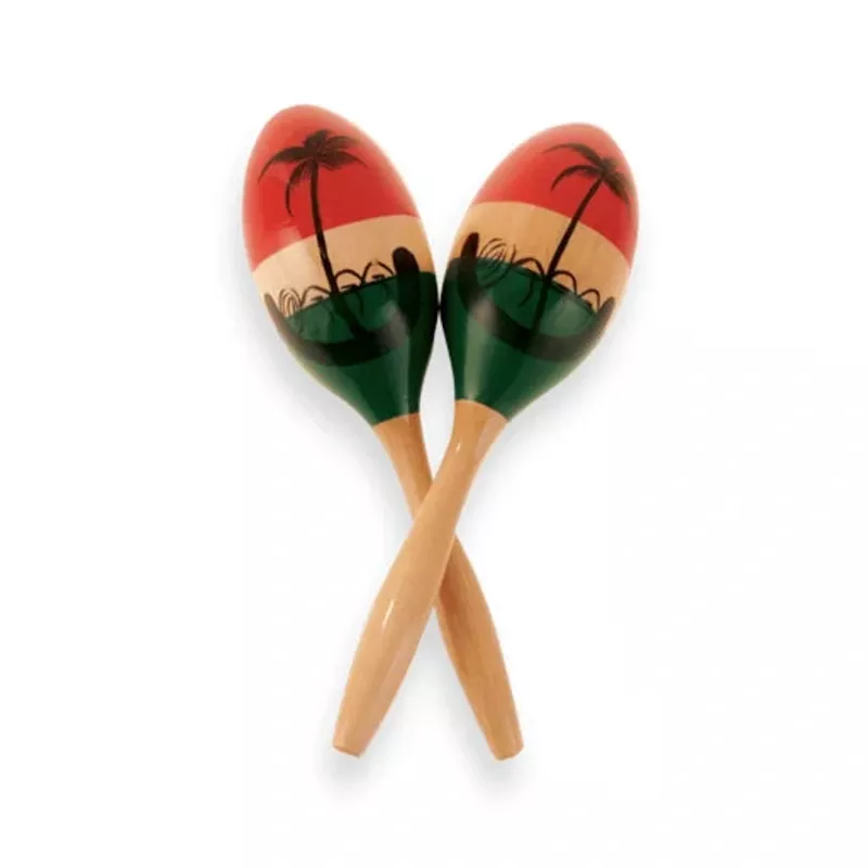 Latin Percussion CP287 Wood Maracas, Medium/Painted