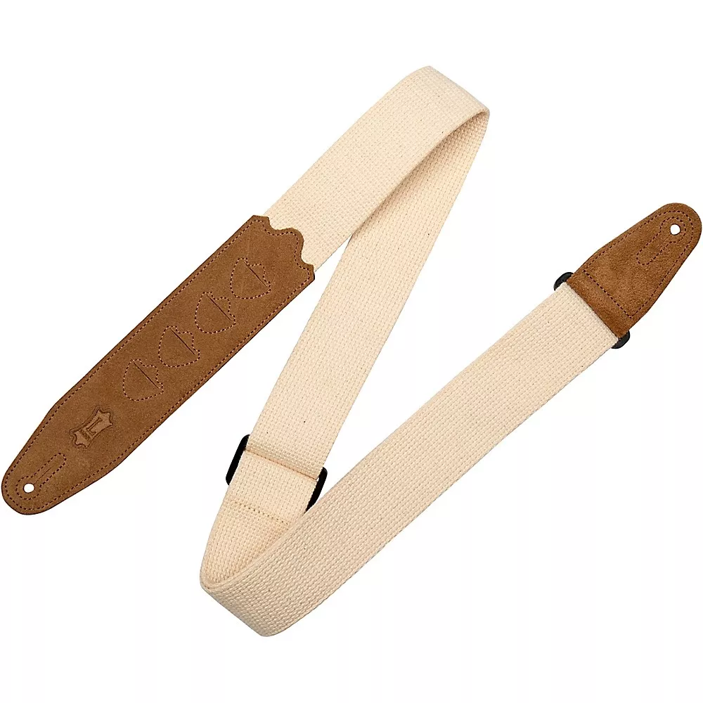 Levy's 2" Cotton Guitar Strap With Pick Holder Natural