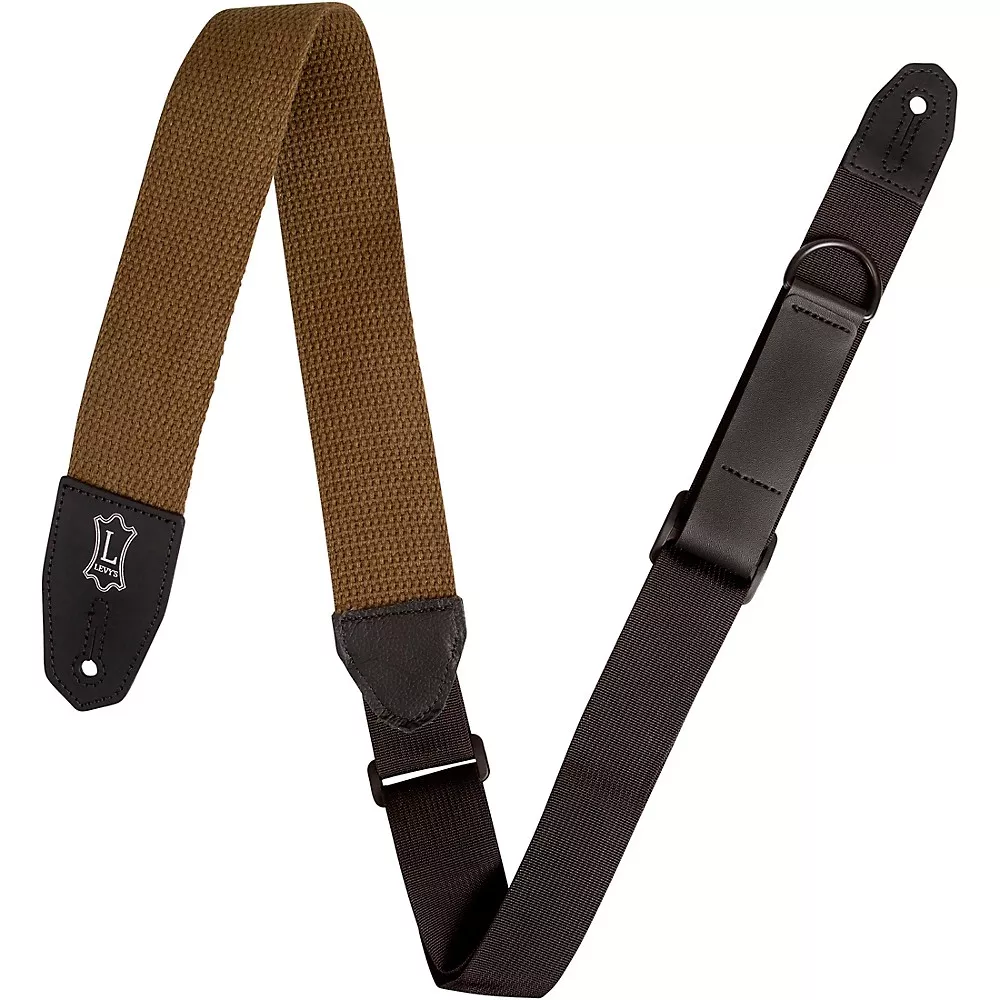 Levy's MRHC 2 inch Wide Cotton RipChord Guitar Strap Green