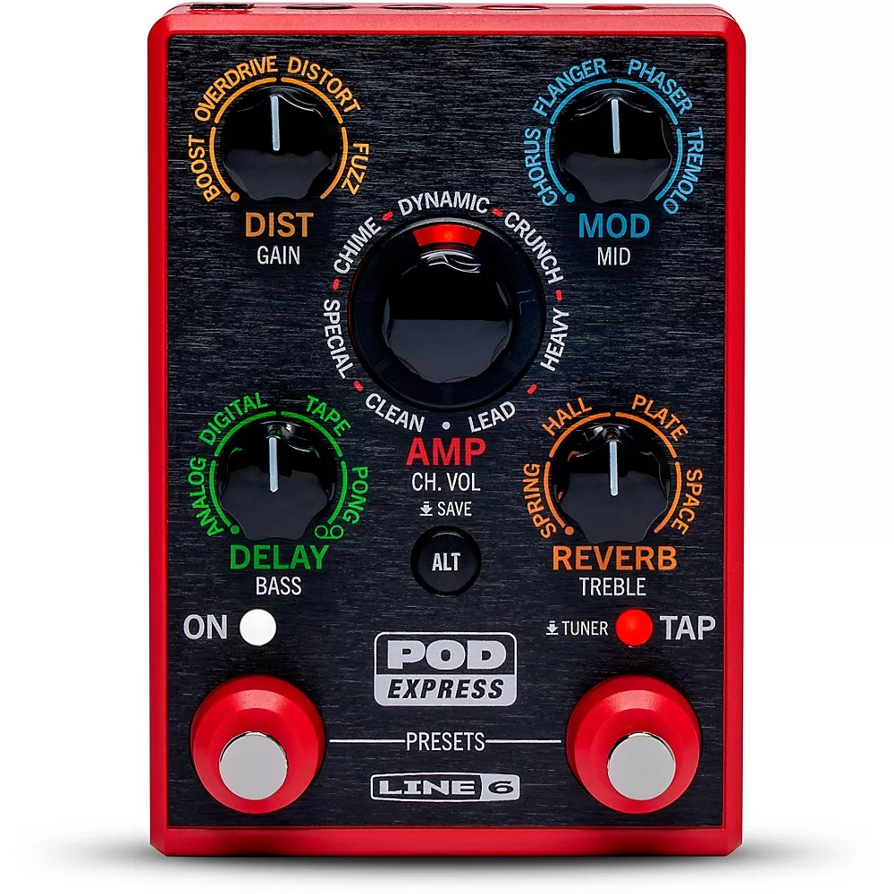 Line 6 POD Express Guitar Effects Pedal - Red