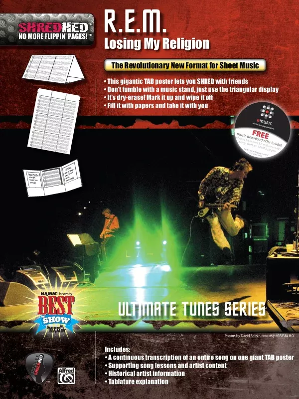 Losing My Religion: Authentic Guitar TAB Poster / Folder / Triangular Display