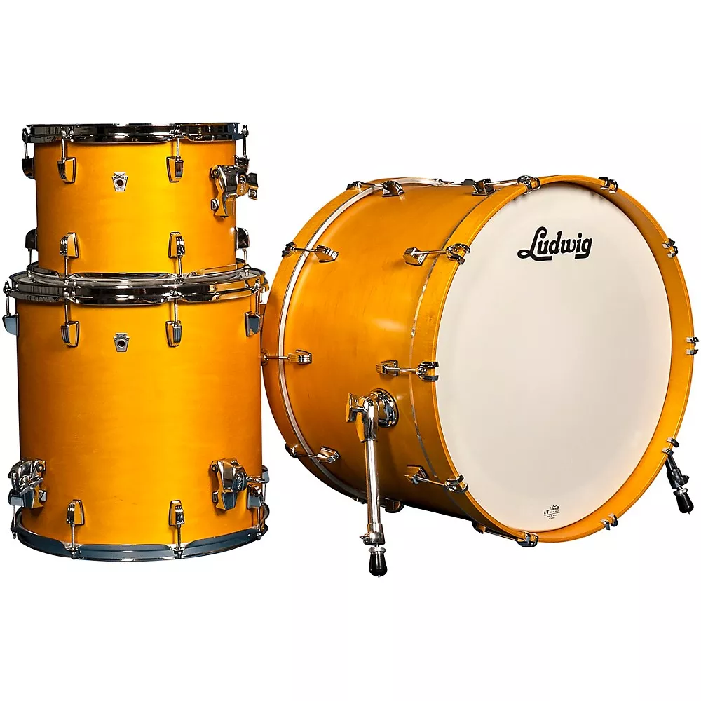 Ludwig NeuSonic 3-Piece Fab Shell Pack With 22" Bass Drum Satin Golden Slumbers