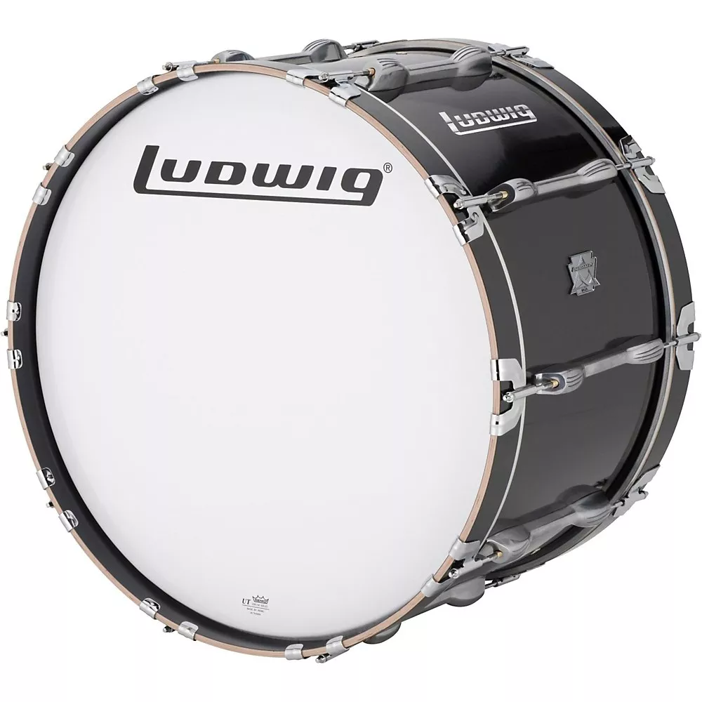 Ludwig Ultimate Marching Bass Drum – Black, 16 in.