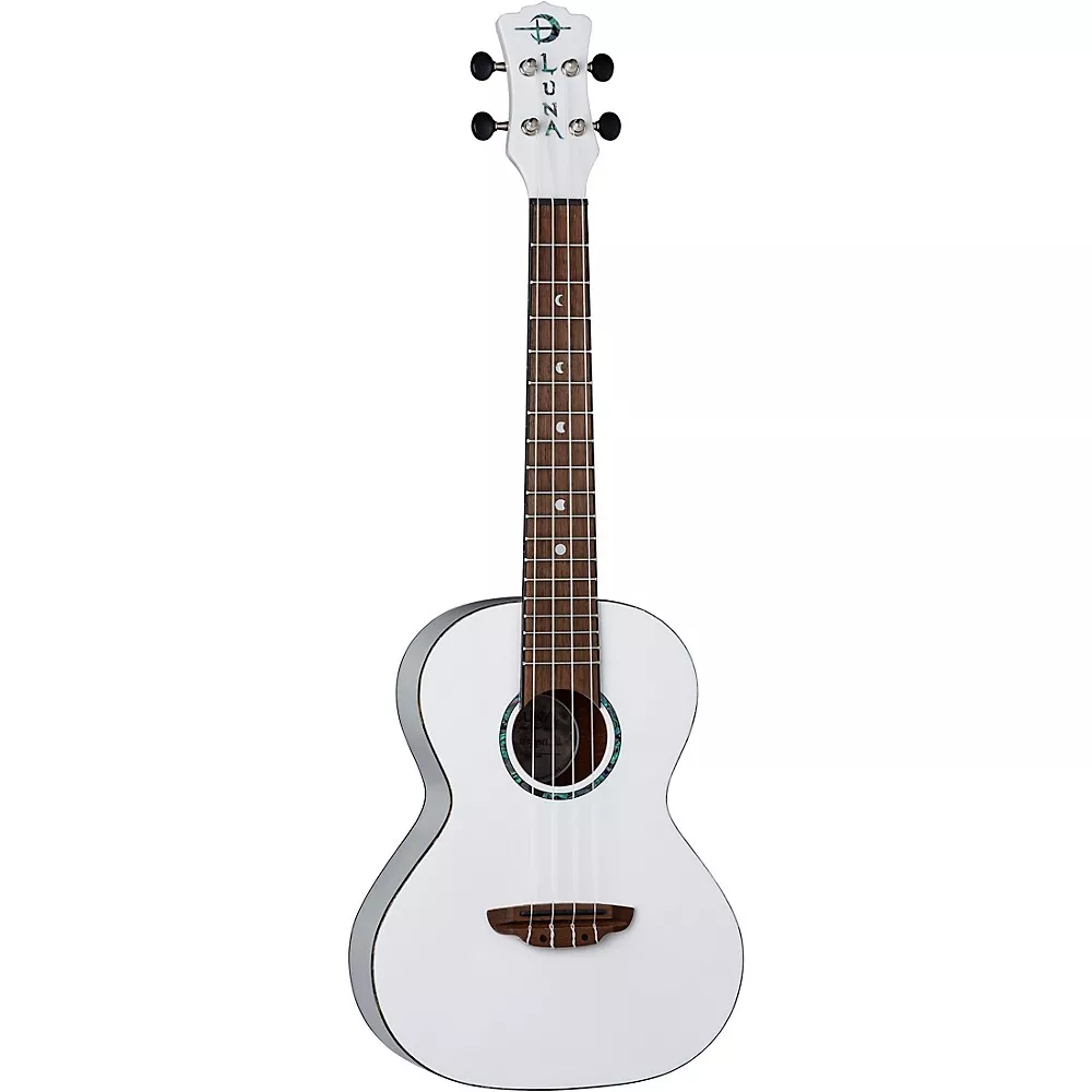 Luna Hau Snow Tenor Ukulele White