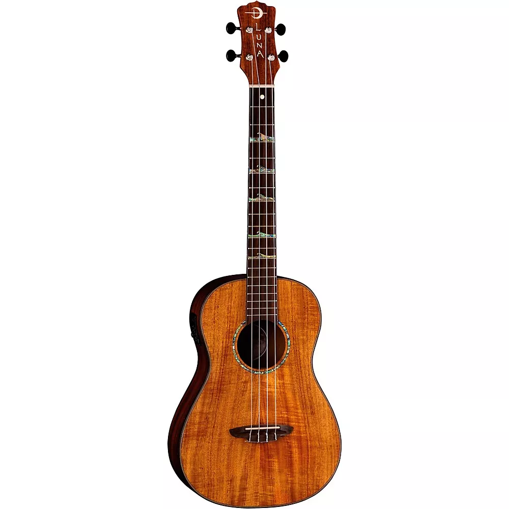 Luna High Tide Koa Baritone Acoustic-Electric Ukulele Satin Natural
