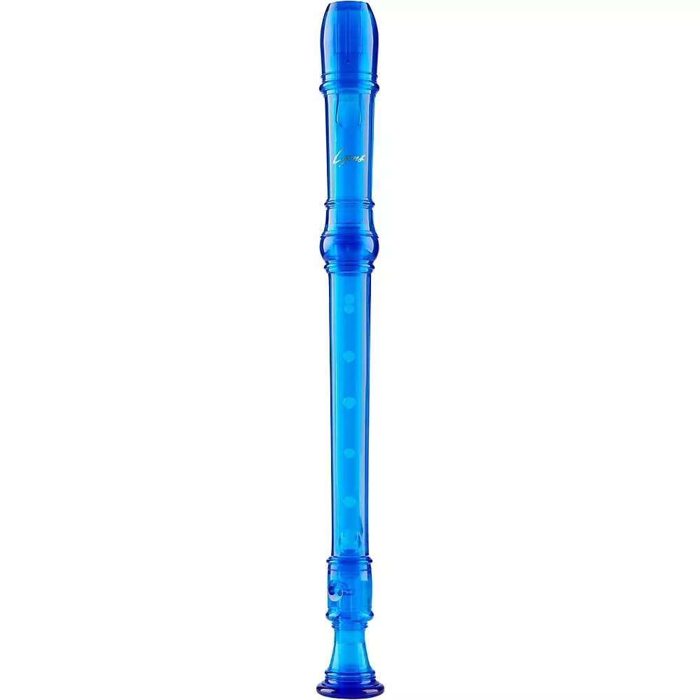 Lyons Premium 3-Piece Translucent Soprano Recorder Transparent Blue