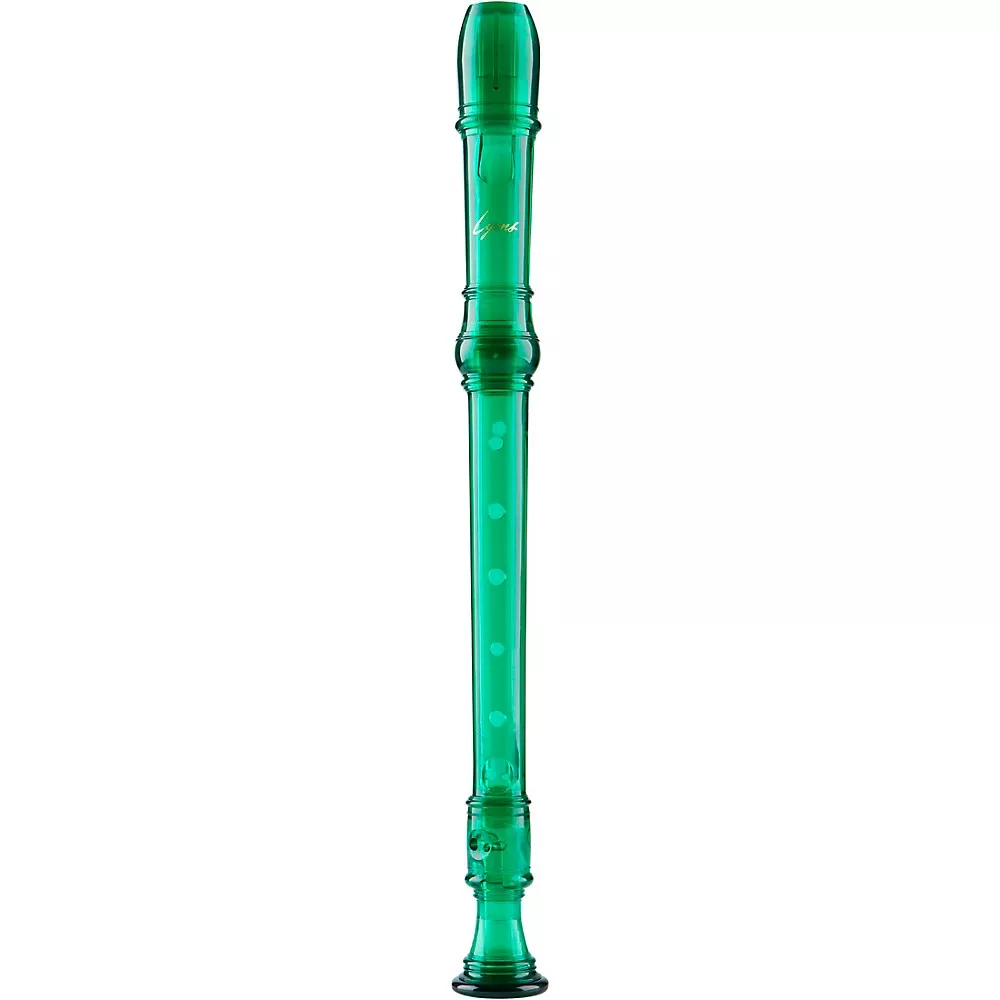Lyons Premium 3-Piece Translucent Soprano Recorder Transparent Green