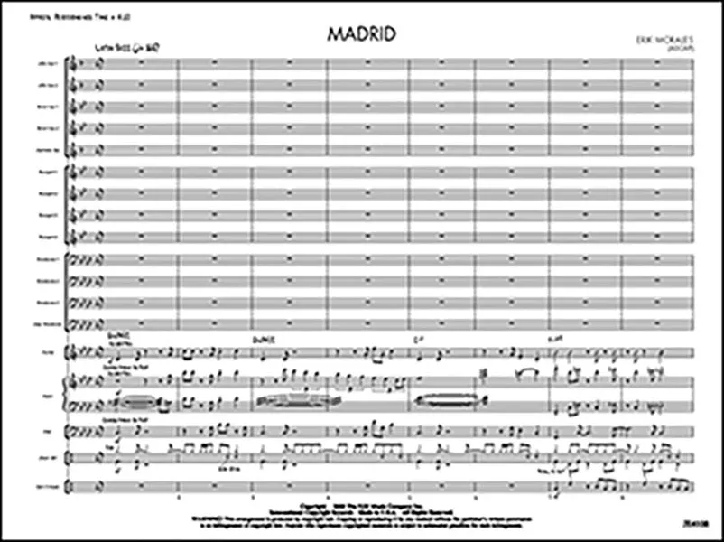 Madrid: Jazz Ensemble Conductor Score & Parts