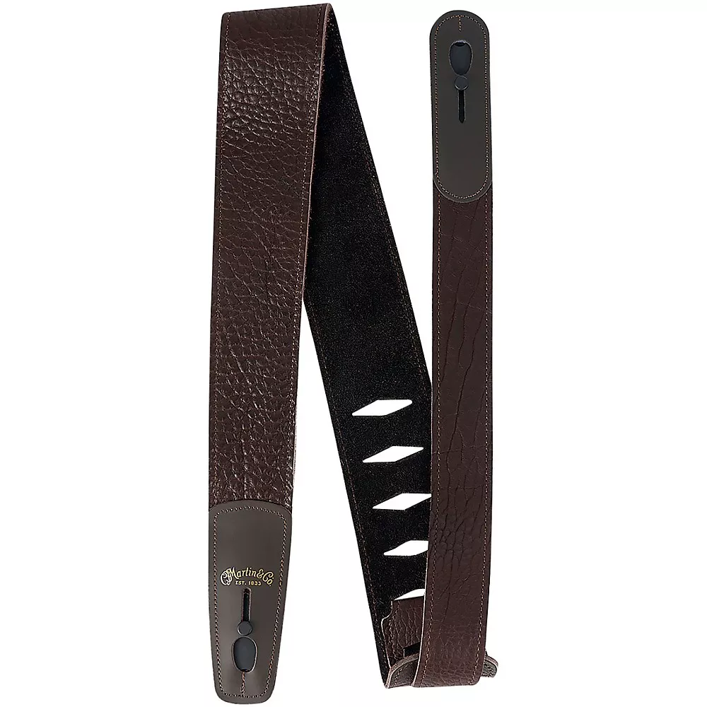 Martin Buffalo Leather Lock-It Guitar Strap Brown 2.5 in.
