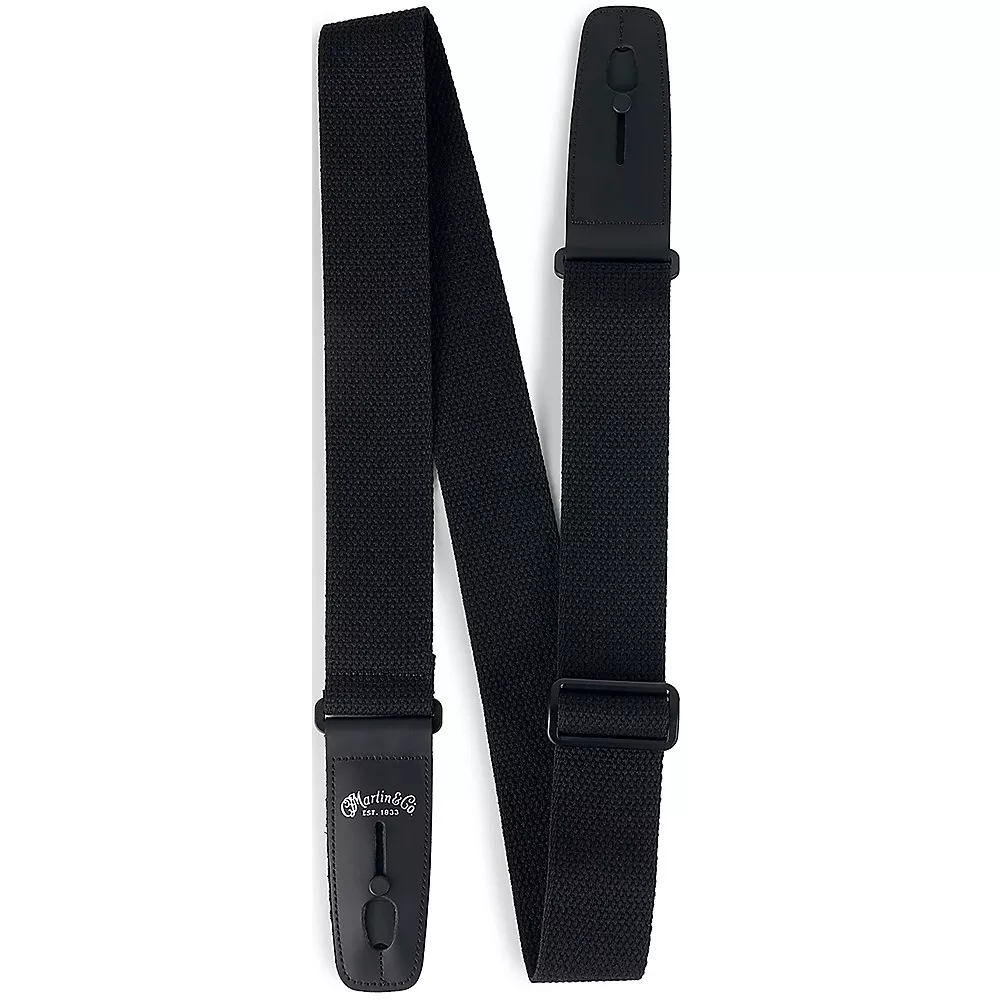Martin Cotton Weave Lock-It Guitar Strap Black 2 in.